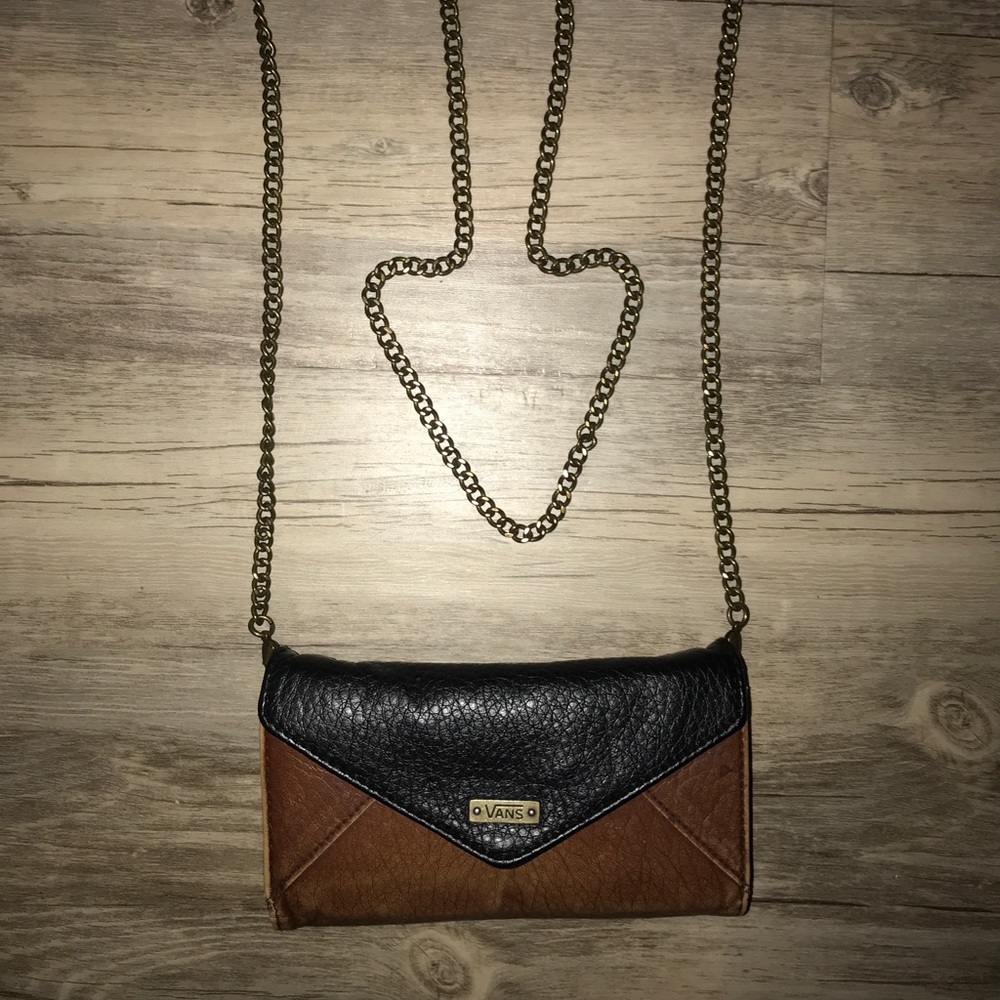 Vans Faux Leather Wallet with Chain